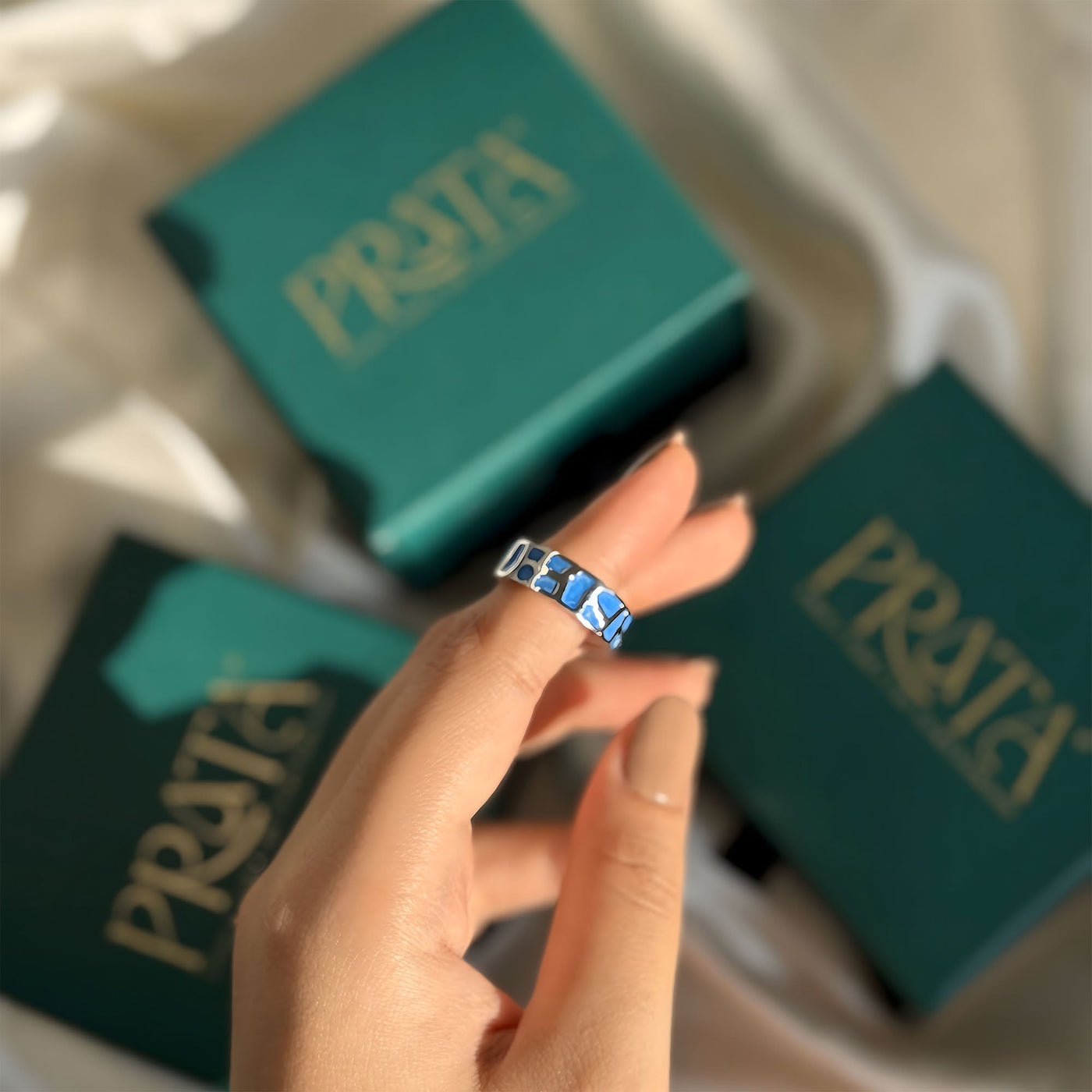 Collide Art Ring Prata Jewlz