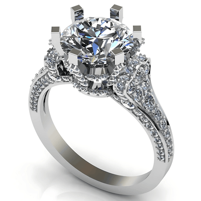 Crystal Bloom Ring Prata Jewlz