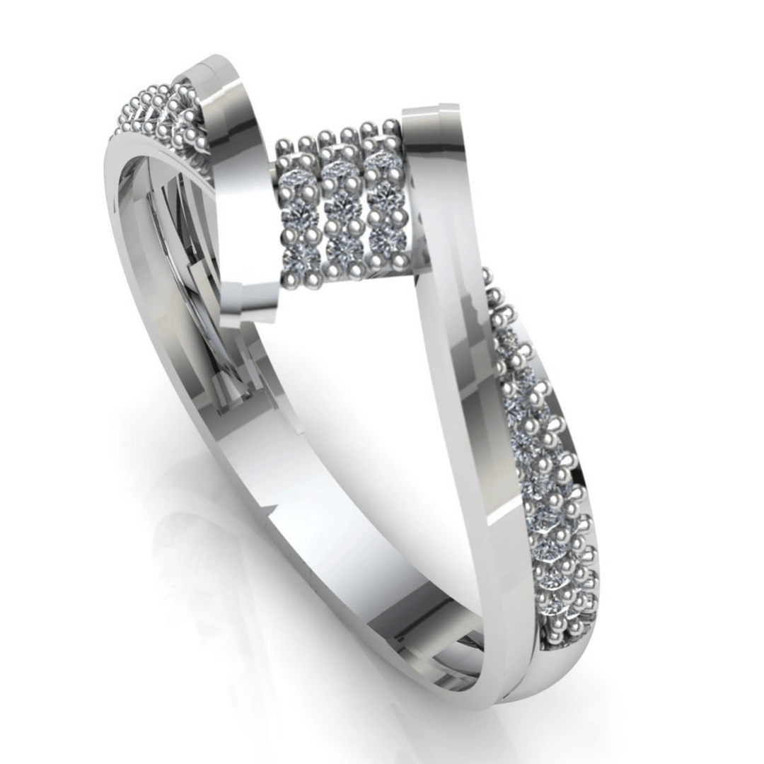 Diamond Weave Ring Prata Jewlz