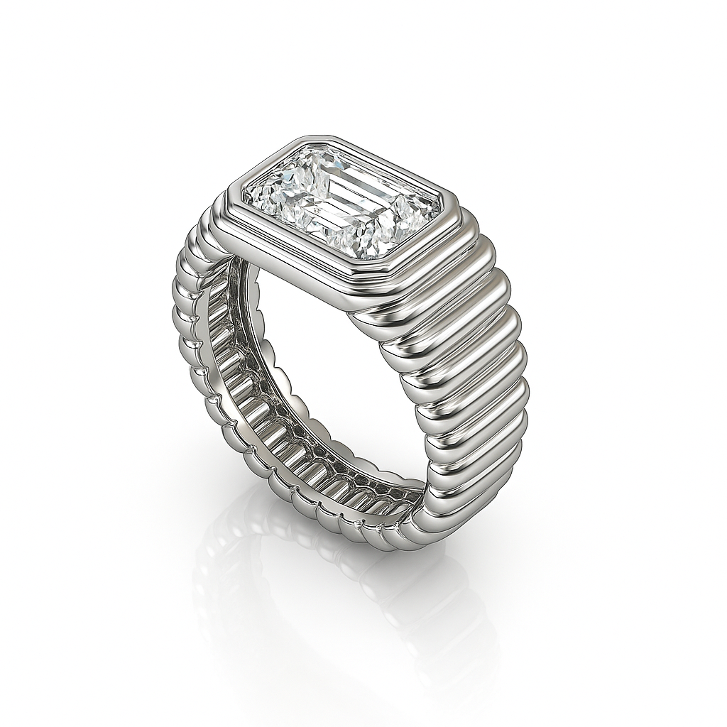Diamond_cut_white_Zircon_men_ring_prata