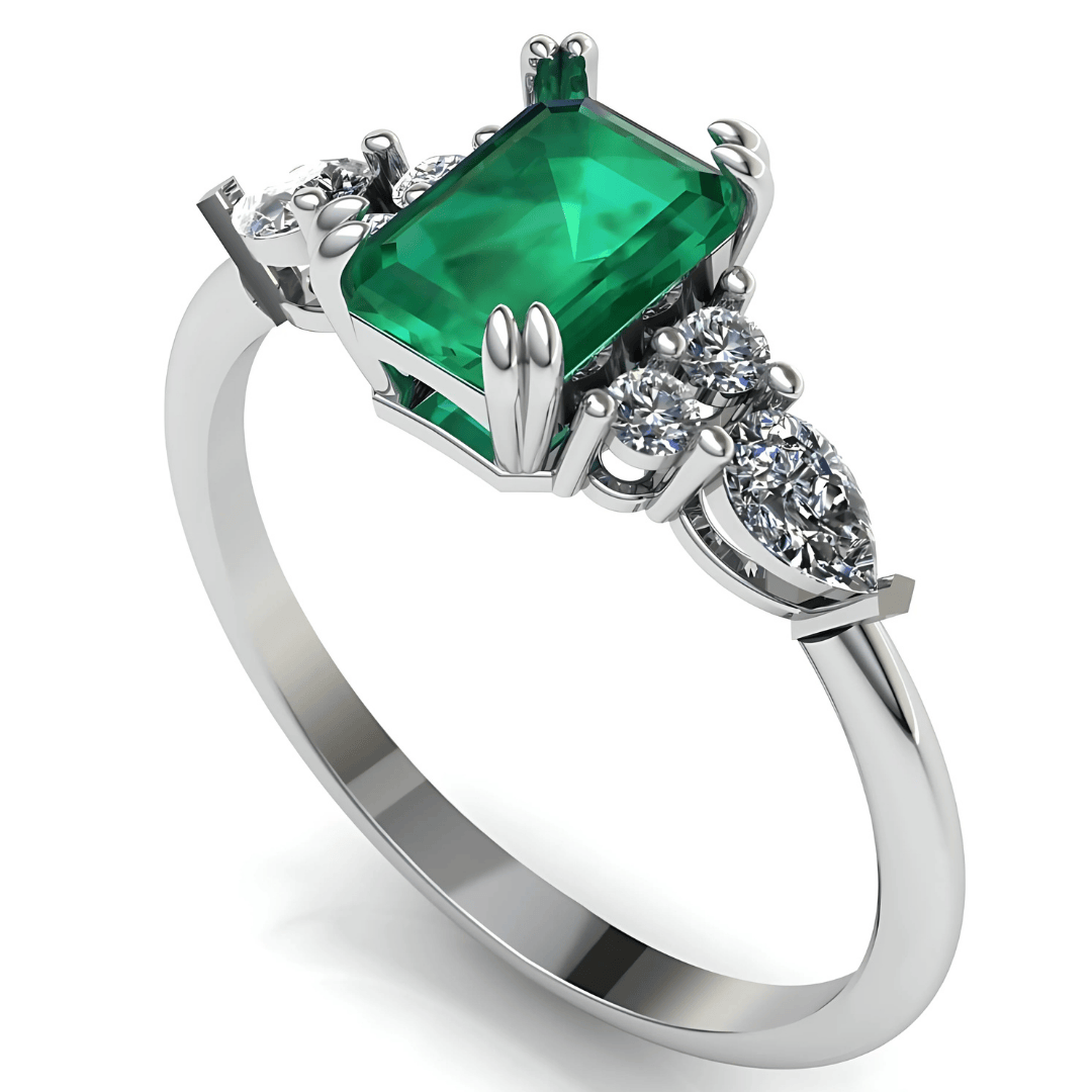 Emerald Grace Ring Prata Jewlz