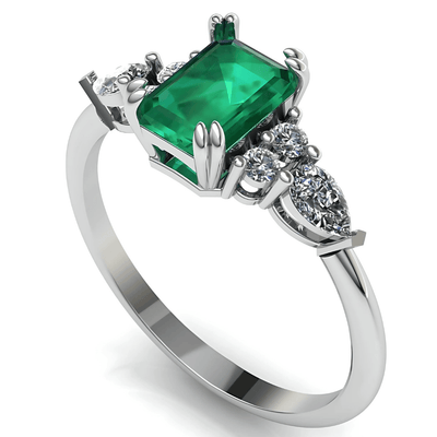 Emerald Grace Ring Prata Jewlz