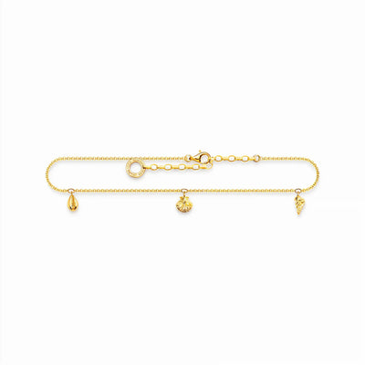 Golden Shore Anklet Prata Jewlz