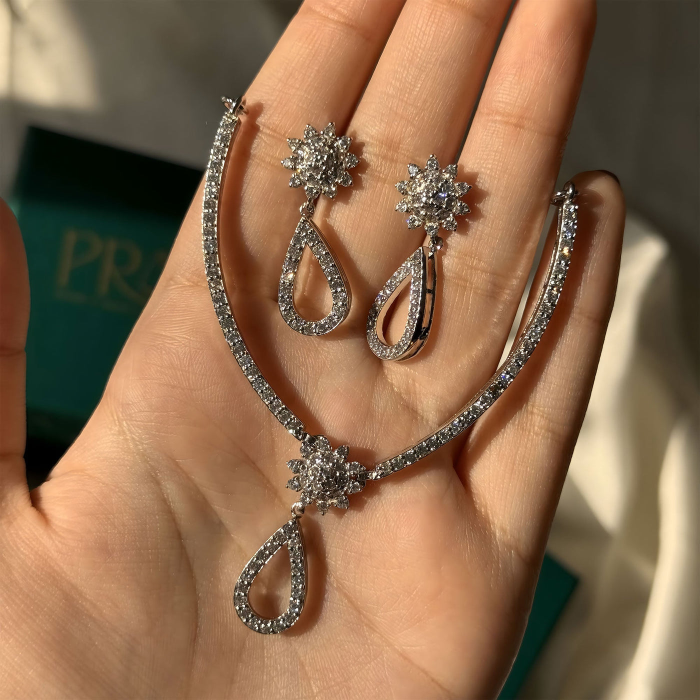 HALF MOON PENDANT SET Prata Jewlz