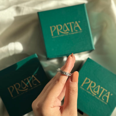 RADIANT TRINITY RING Prata Jewlz