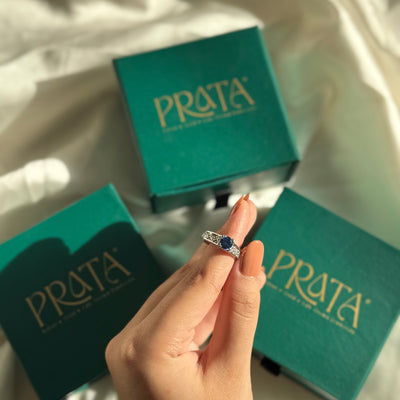 Luxury Sapphire Bridal Ring Prata Jewlz