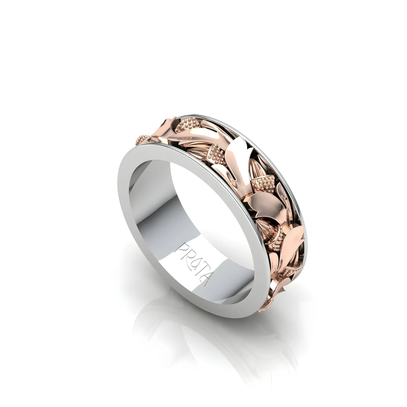 Imperial Rose Crown Band for men prata jewlz