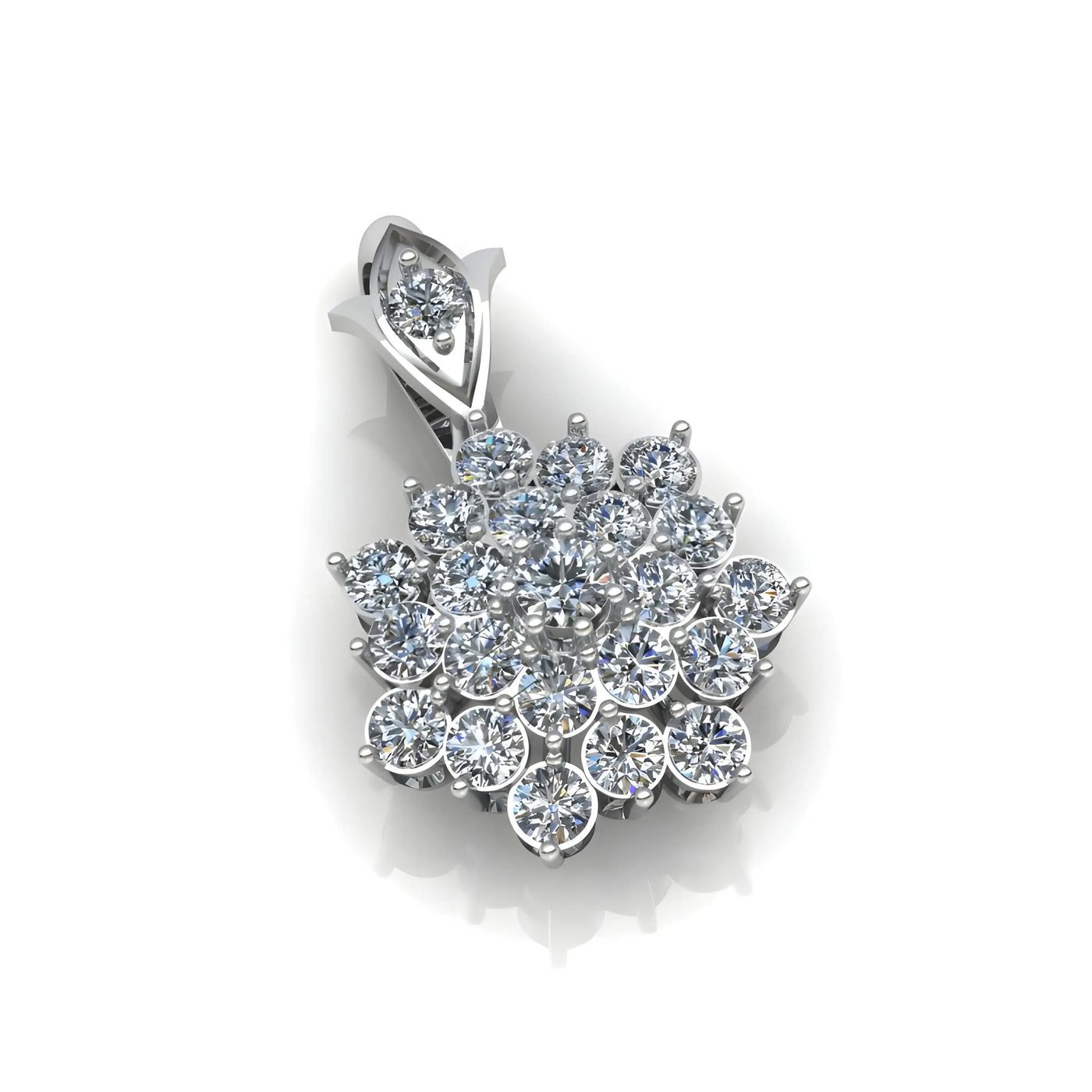 PURE DIAMOND STYLE PENDANT Prata Jewlz