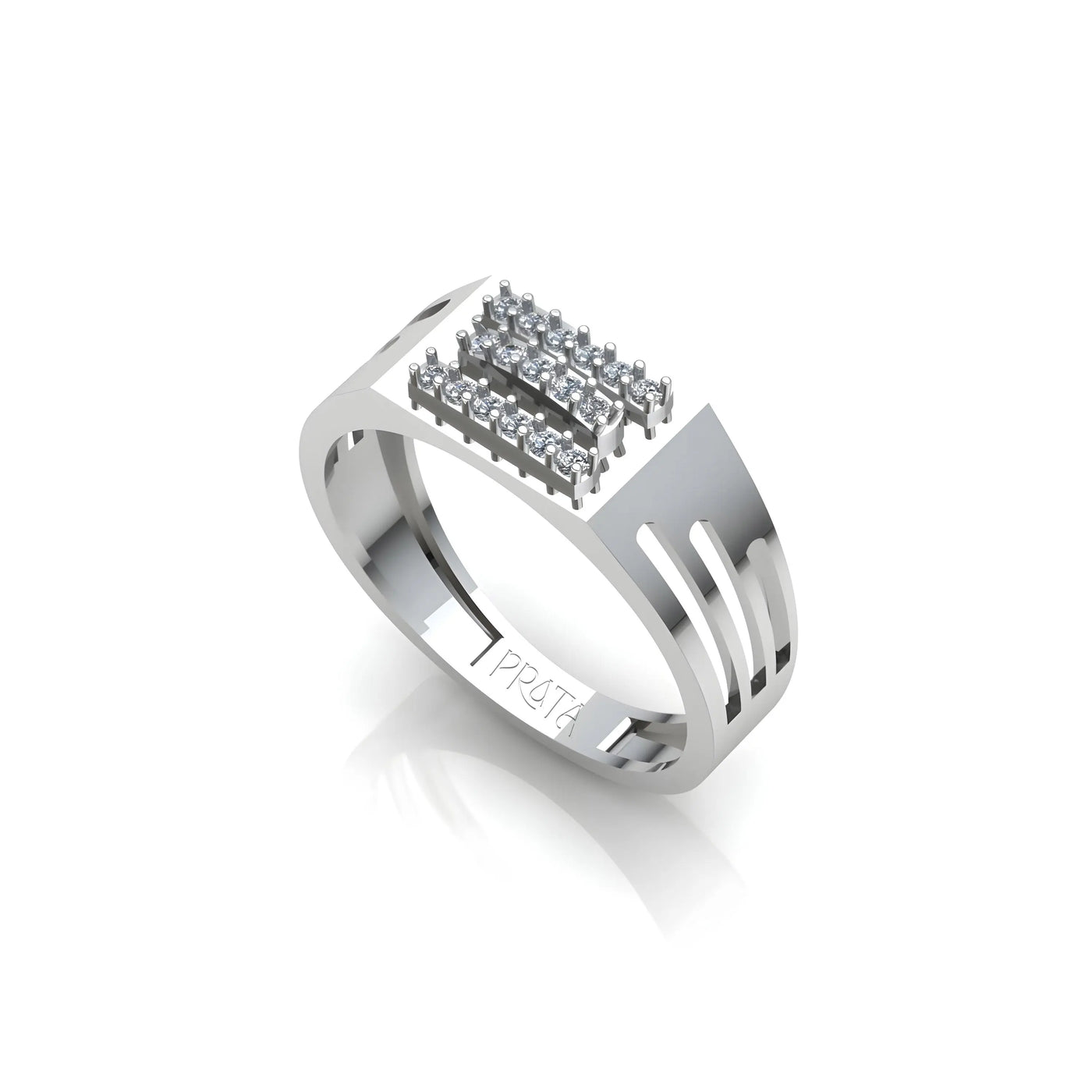 Prismatic Power Ring Prata Jewlz