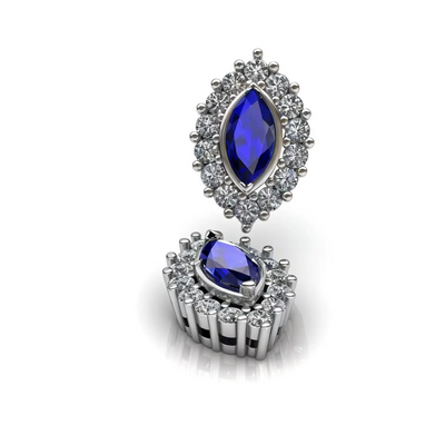 SAPPHIRE EVE's DROP PRATA JEWLZ