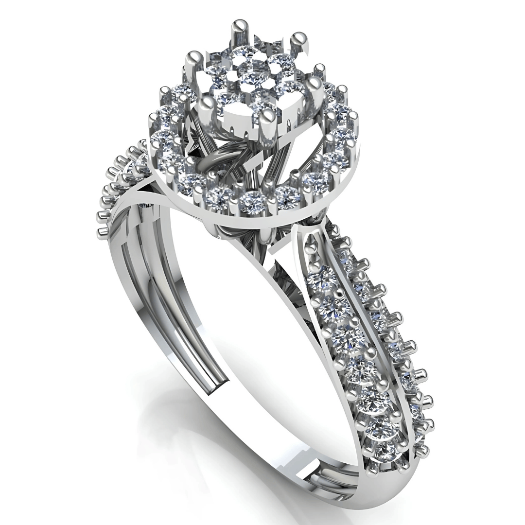 Silver Zircon Embrace Ring Prata Jewlz