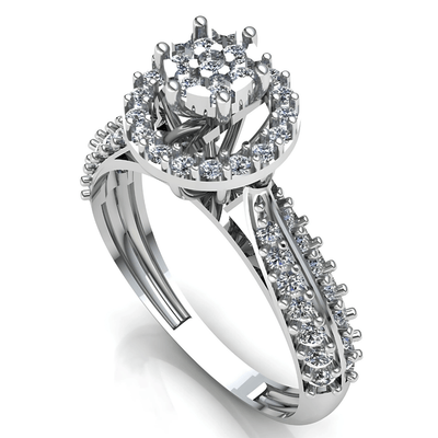 Silver Zircon Embrace Ring Prata Jewlz