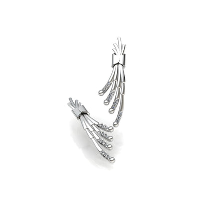 Sterling Waterfall earrings Prata Jewlz