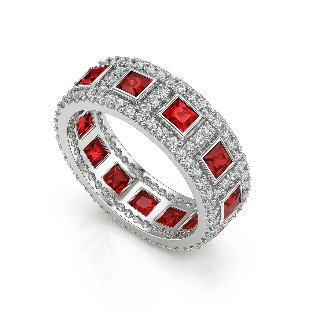 TIMELESS PRINCESS (RED GARNET) Prata Jewlz