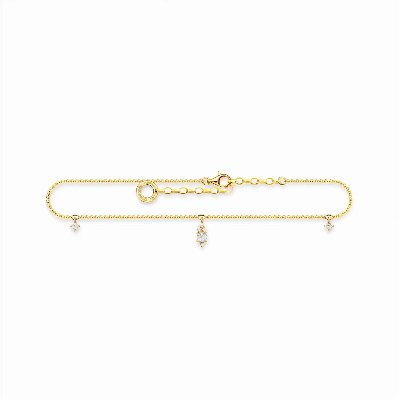 Zircon Gold Radiance Anklet: Prata Jewlz