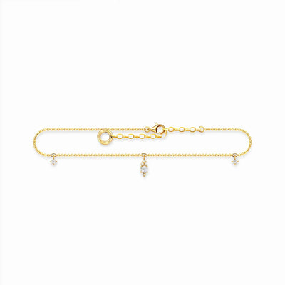 Zircon Gold Radiance Anklet: Prata Jewlz