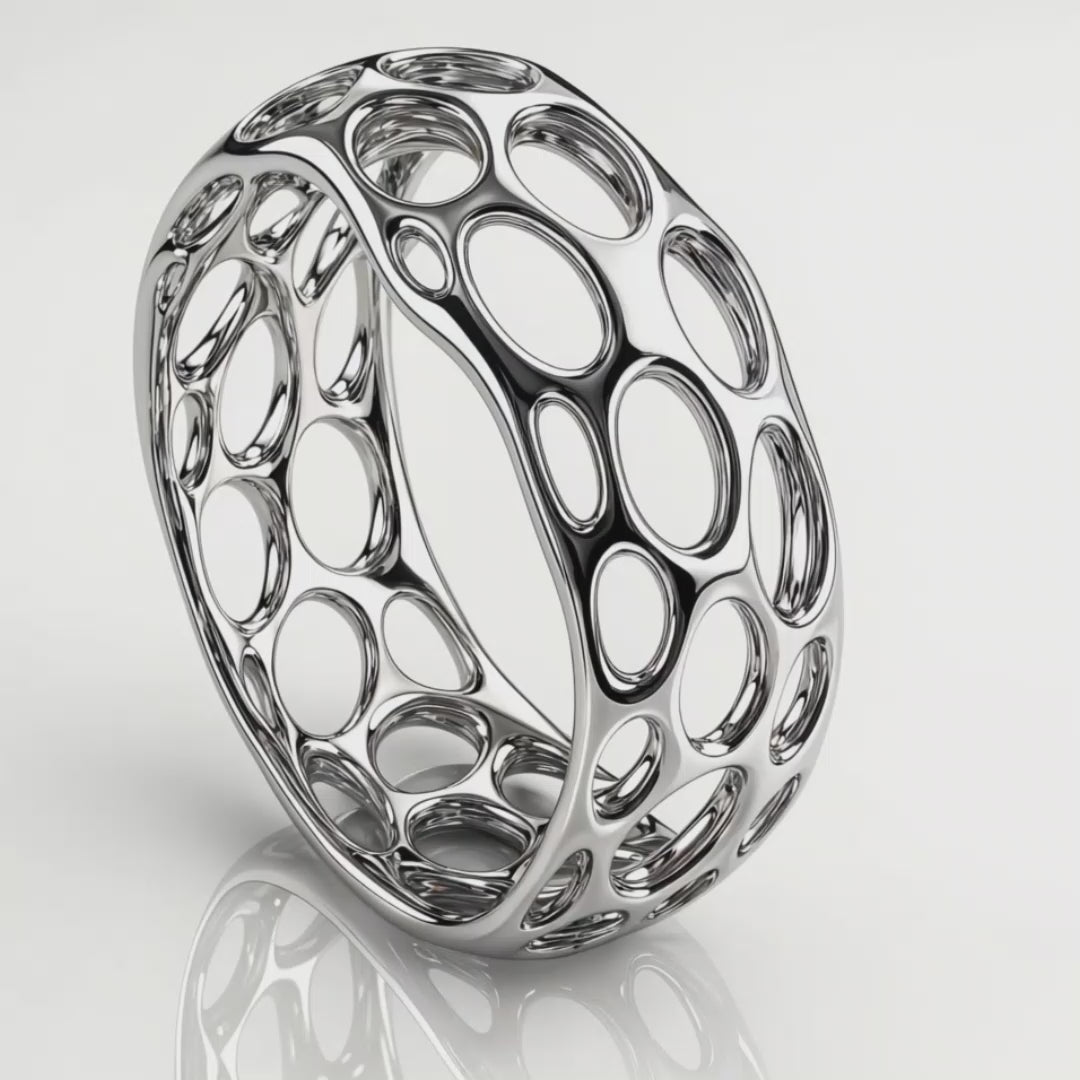 HONEYCOMB LUXE SILVER CUFF
