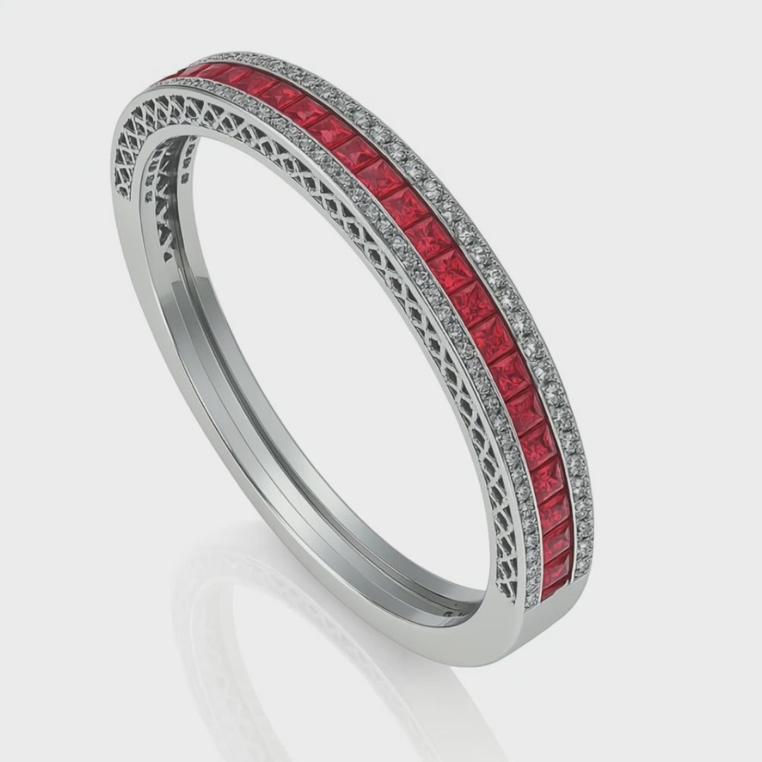 CRIMSON SPARK STERLING BRACELET