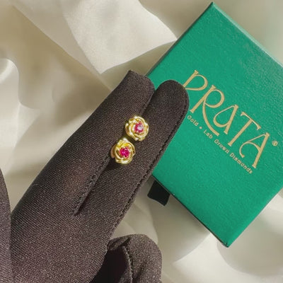 LUSTROUS FLORA STUDS